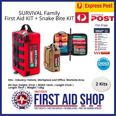 SURVIVAL Family  First Aid KIT + Snake Bite KIT - First Aid Supplies