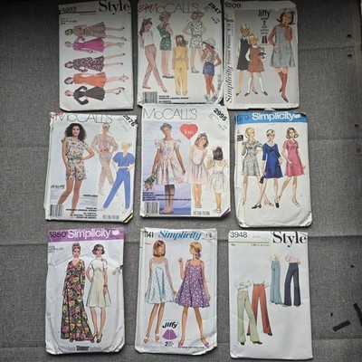 Vintage Sewing Patterns, McCalls, Simplicity, Jiffy and Style 