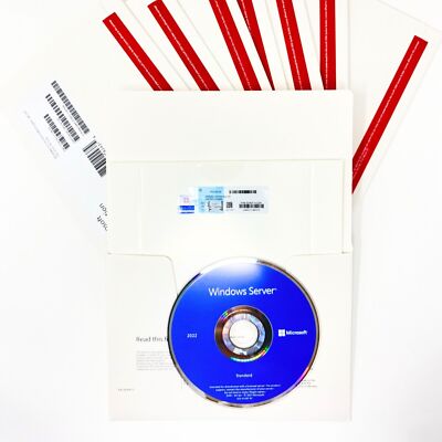 Microsoft Windows Server 2022 Standard 64-bit License & DVD 16 Core Factory Seal