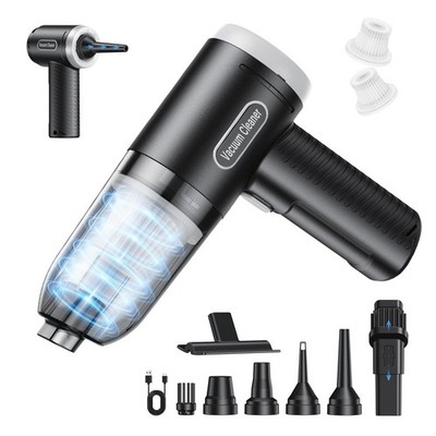 Car Vacuum Portable Cordless, 16000Pa Handheld Vacuum Mini Vacuum Cleaner High Power with Best Suction Brushless Motor, 4 in 1 2-Speed Air Duster Portable Vacuum for Car Keyboard Pet Hair Main Image