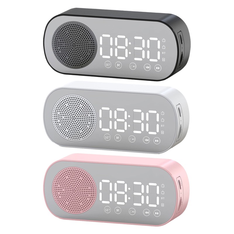 With Radio Alarm Clocks For Bedrooms Alarm Clock Mirror Disp