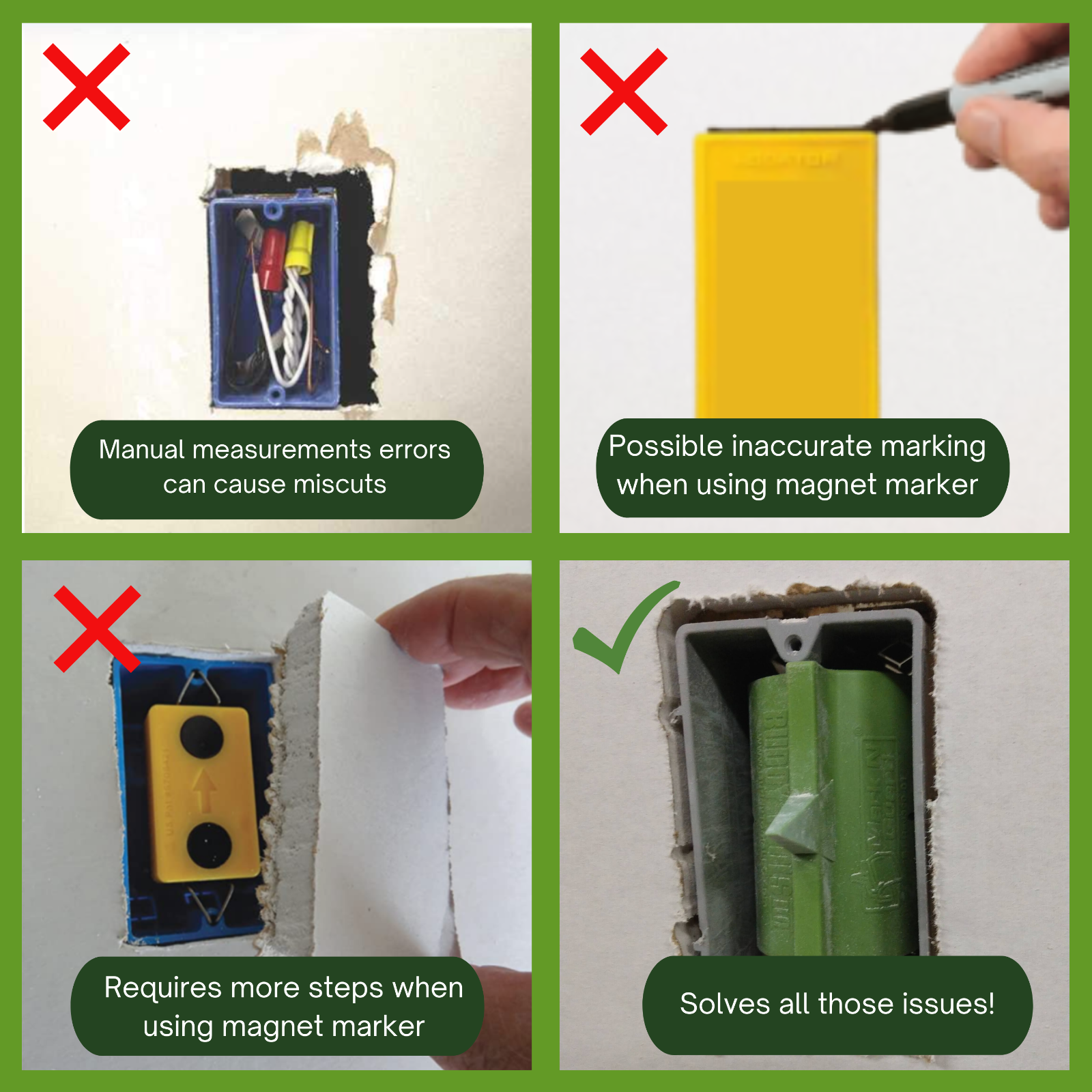 Buddy Tools Mark N Guard Drywall Outlet Marker Electrical Box Locating 5-PC NEW!