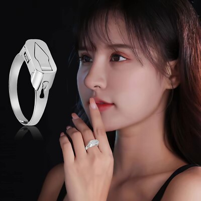Self Ring And Men Hidden Adjustable Stainless Steel Ring Open Multifunction