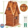 MIXUMON Bird Houses for Outside, Outdoor 2 Bird House Room for 2 Bird Families Bluebird Finch Cardinals Hanging Birdhouse for Garden (Style 11)