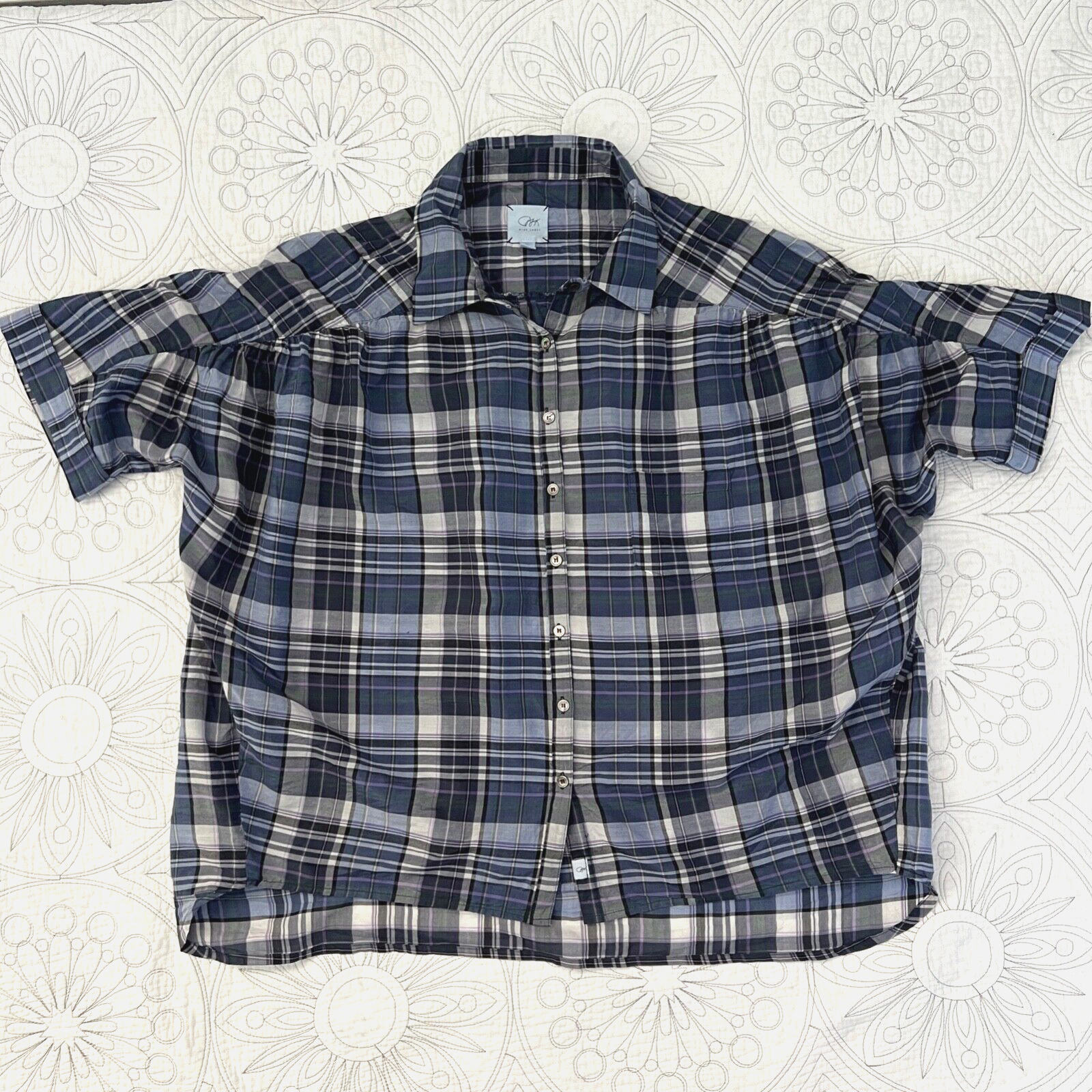 トップス HYKE PLAID GATHERED SHIRT HYKE PLAID GATHERED SHIRT PLAID GATHERED SHIRT ⁄ HYKE