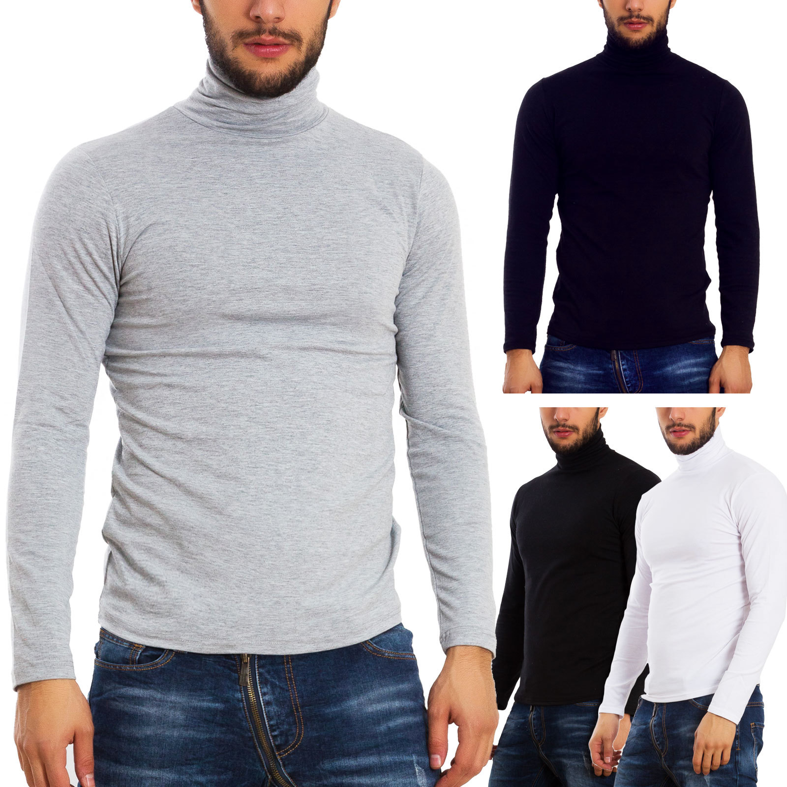 t shirt col roulé homme