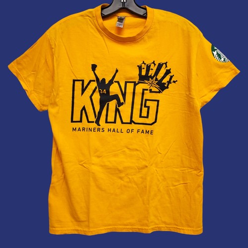 SEATTLE MARINERS Shirt Adult Medium Yellow FELIX HERNANDEZ