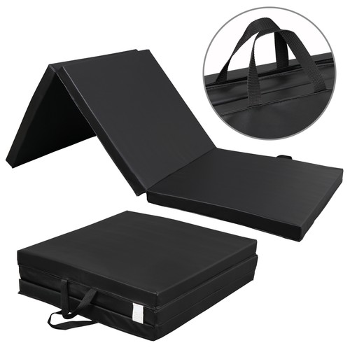 6'x2' Non-Slip PU Leather Folding Exercise Mat Gym Mat for Gymnastics Yoga 