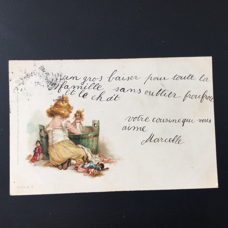 Cpa Carte Ancienne 1903 Raphael Tuck Petite Fille PoupÃ©Es Dolls Postcard
