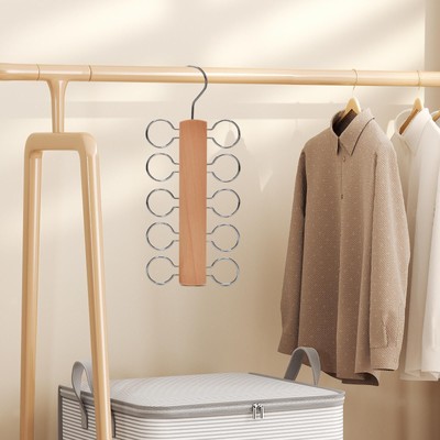 Wooden Tie Hanger Scarf Hanger Shawl Organiser Clothing Storage Storage Rack