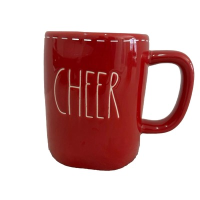 Rae Dunn Artisan Collection  CHEER  embossed Ceramic Christmas Mug. LNWOT
