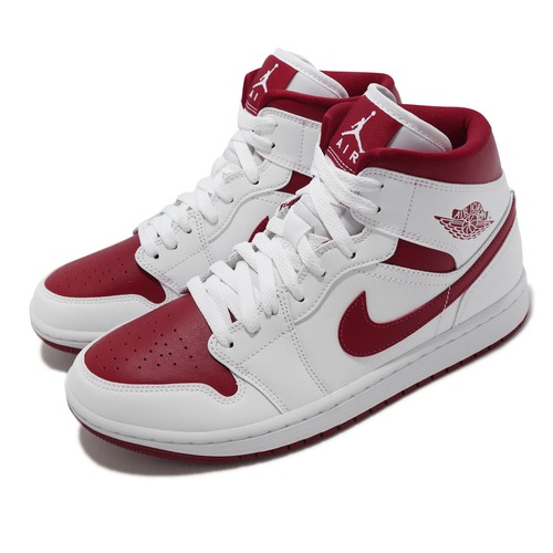 Nike Wmns Air Jordan 1 Mid AJ1 Reverse Chicago Женские унисекс повседневные BQ6472-161