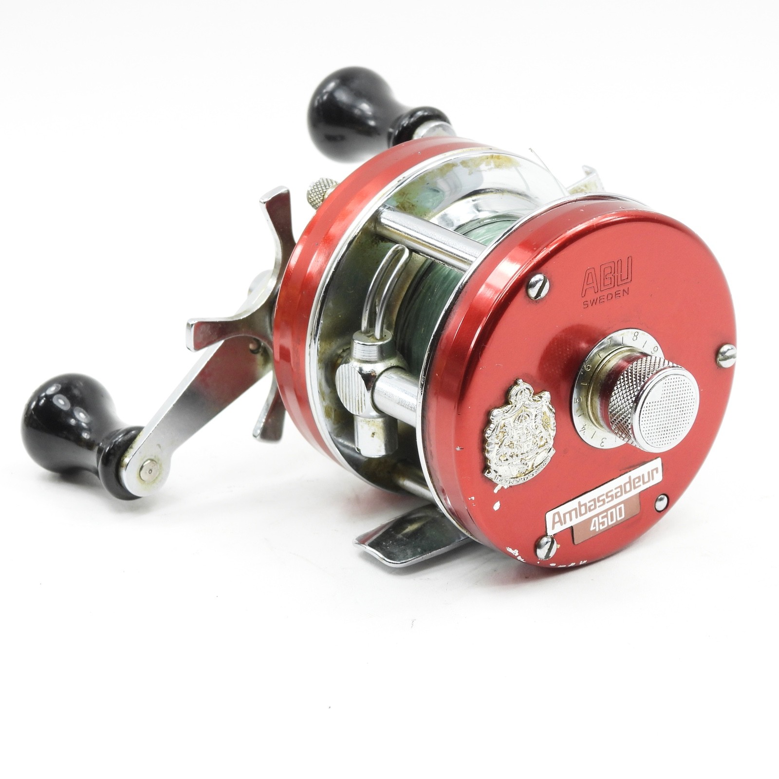 Abu Garcia Ambassadeur 4500 Fishing Reel. Red. Made in