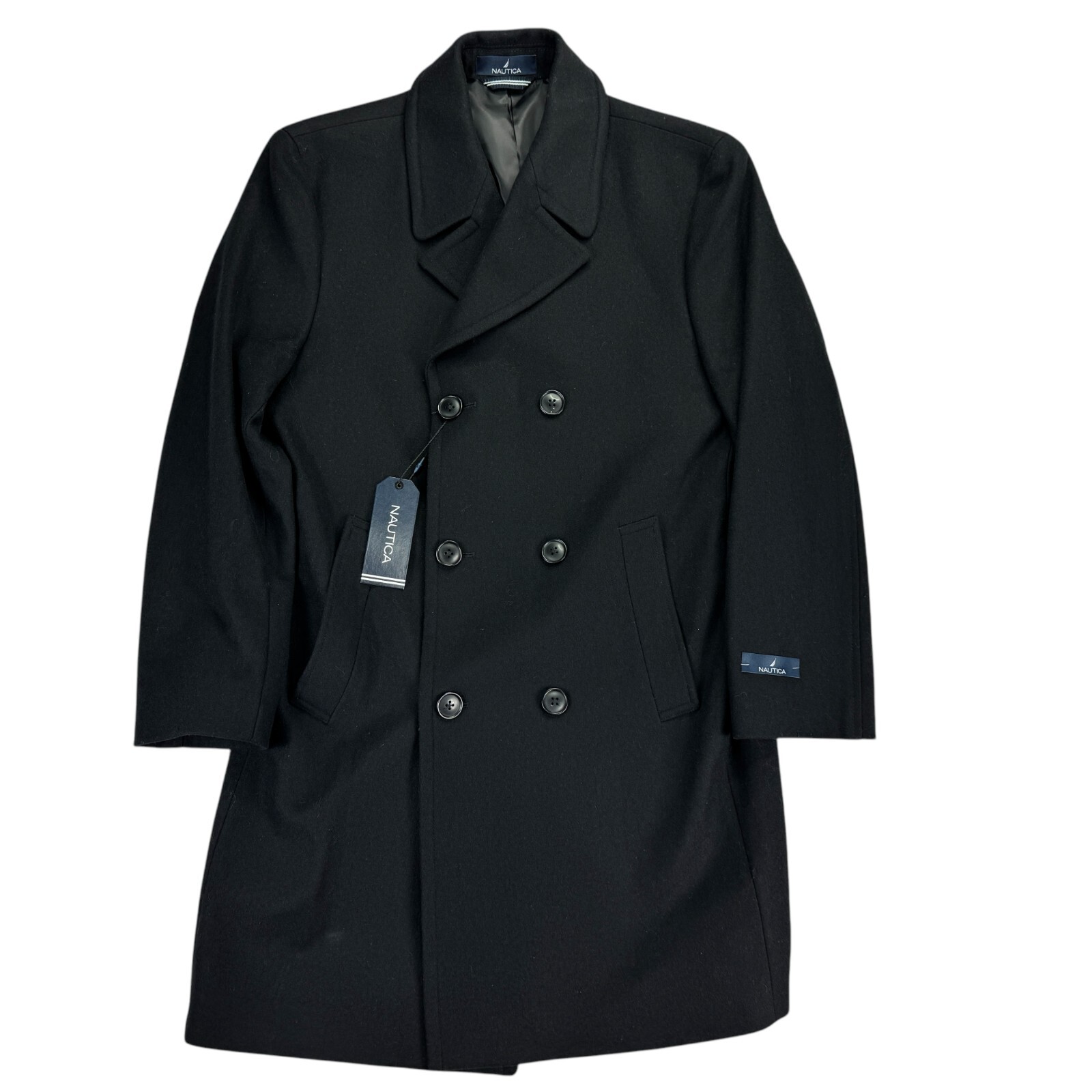 【 peak】FR Over Coat　Black shiloh-black-sectioned-mink-