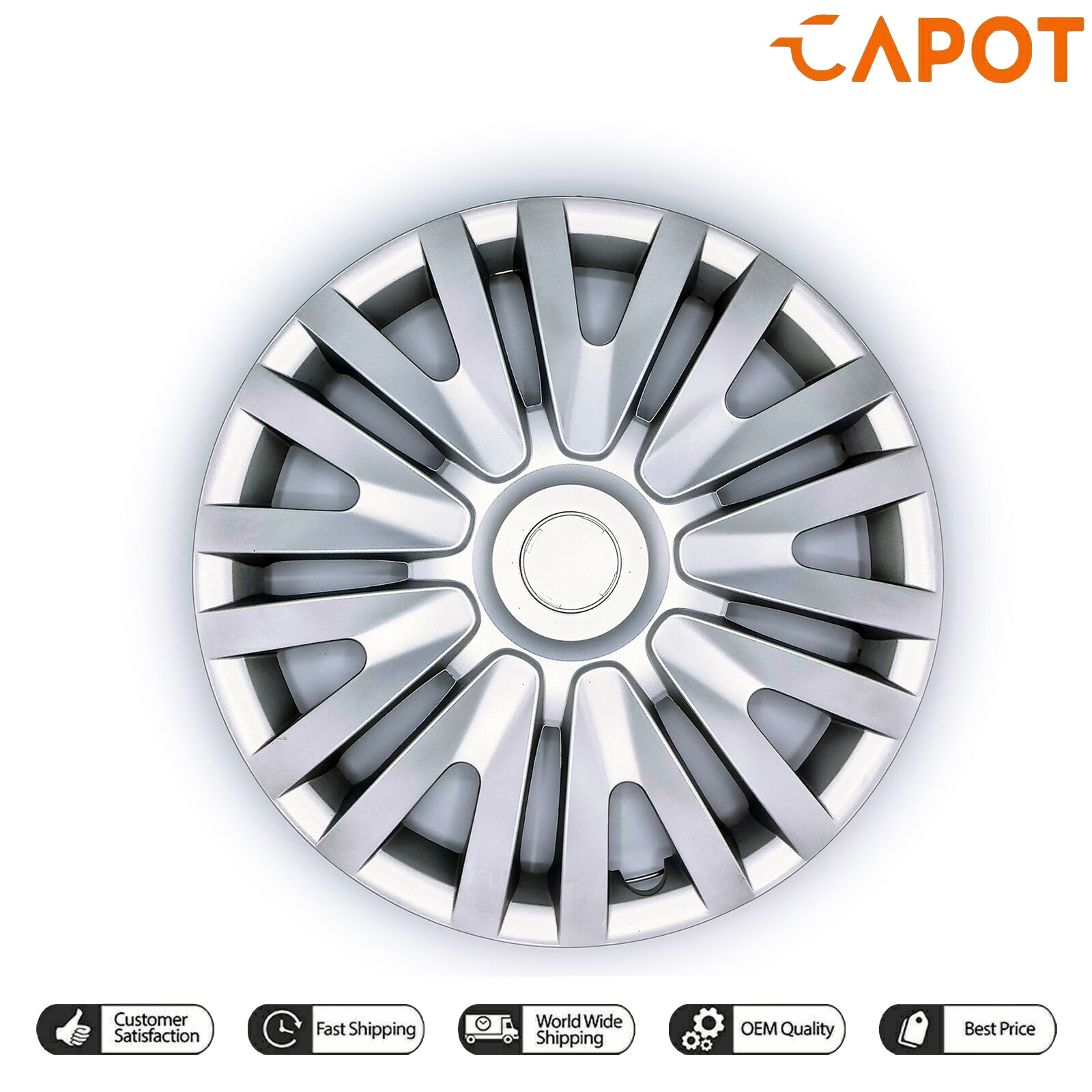 4X Wheel Trim Hub Cap For VW Volkswagen Golf MK6 Caddy 15 Inch 5K0601147F