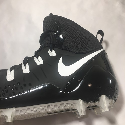 New Nike Force Savage Pro Football Cleats Size 12 Black White 880144-010