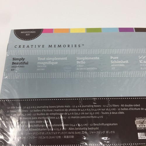 Creative Memories Simply Beautiful Milestones Kit paper mats journal boxes New