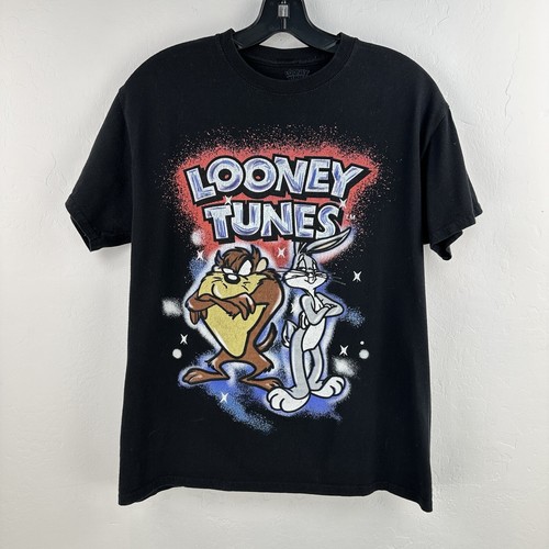 Looney Tunes T-Shirt Taz Bugs Bunny Air Brush Style Art Mens