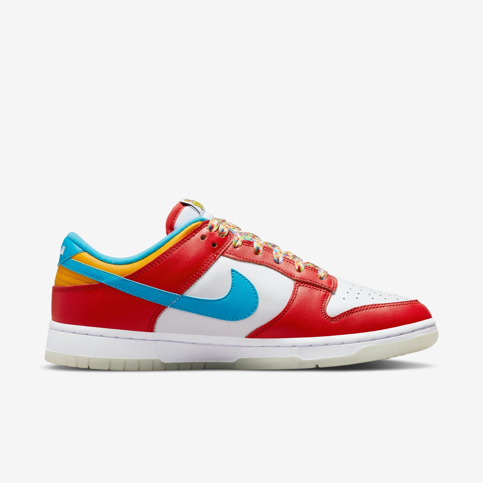 

Кроссовки Nike Dunk Low QS X LeBron James Fruity Pebbles (DH8009-600), White / red, Nike Dunk Low