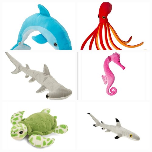 Pick ANY 2 Plush Stuffed Animal Jumbo Sea Life Nature NEW