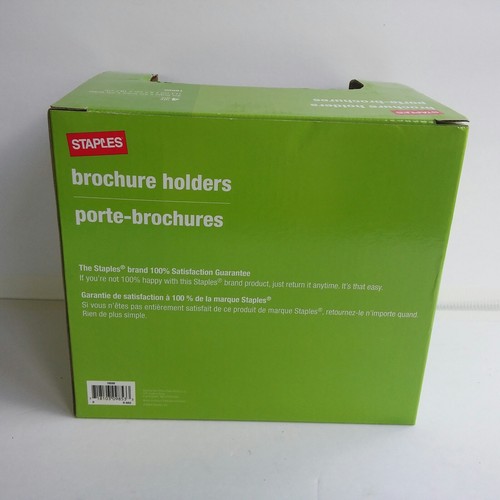 Staples Brochure Holders lot of 4 Desk Or Wall Mountable  4 3/8