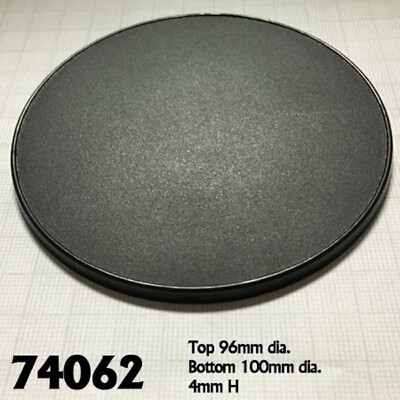 100MM ROUND Plastic Gaming Base (4) Dark Heaven Bones Reaper Minis REM74062