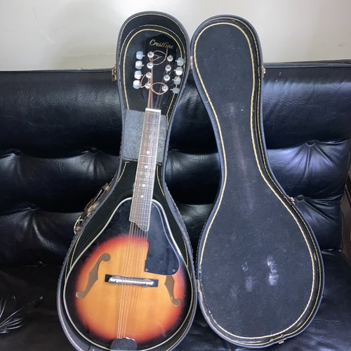 RARE VINATGE 1970s Crestline Sunburst Orange Mandolin