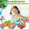 Flower Craft Kits for Kids - Arts and Crafts Activity Toys Set for Girls Ages 4-10, Birthday Gifts for 4 5 6 7 8 9 Year Old Girls, DIY Flower Making Kit for Kids, Creative Toys Gifts for Preschool