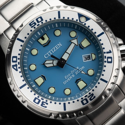 Pre-owned Citizen Promaster Marine Eco Drive Divers 200m Ocean Blue Bn0165-55l Mens Watch