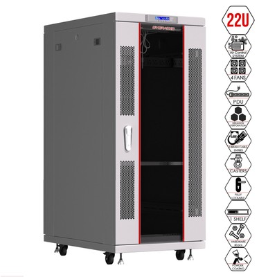 22U 35'' Server Rack IT Network Enclosure Accessories over $190 (24''x35''x49'')