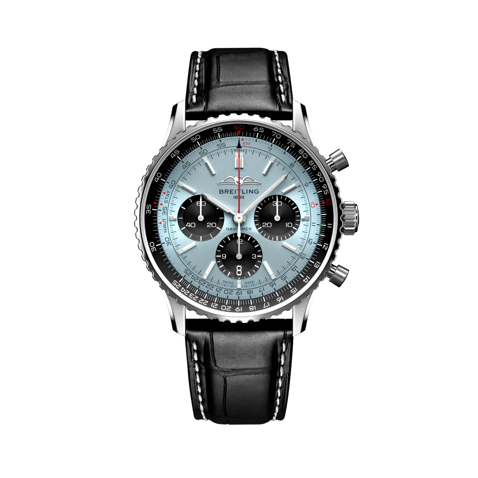 Pre-owned Breitling Navitimer B01 Chronograph 43 Ice Blue Dial Watch Ab0138241c1p1