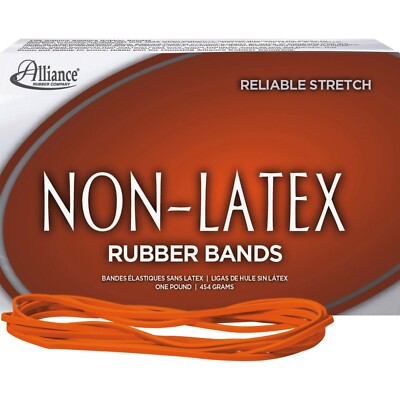 Alliance Rubber Co. Orange Non-Latex 1 LB bag 117B 7'' x 1/8''  Lab/Home/Office