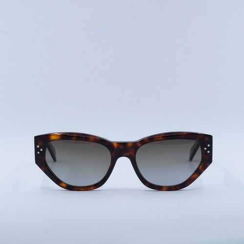 Pre-owned Celine Cl40219i 52h Dark Havana/brown Polarized 54-18-135 Sunglasses Auth...