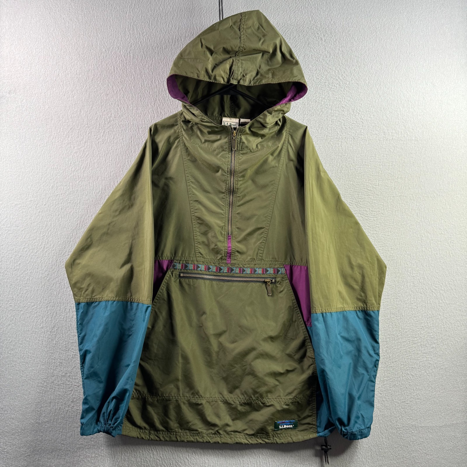 ジャケット・アウター 90s llbean anorak parker noroll Vintage LL Bean Jacket Mens Medium Green Anorak Parka