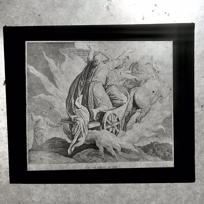 Plaque verre Lanterne Magique L'ascension d'Elias / Elie J. Lagui Lliteras