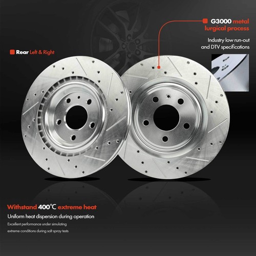 12x Front&Rear Drilled Rotors & Ceramic Brake Pad for Audi A6 Quattro A7 Quattro