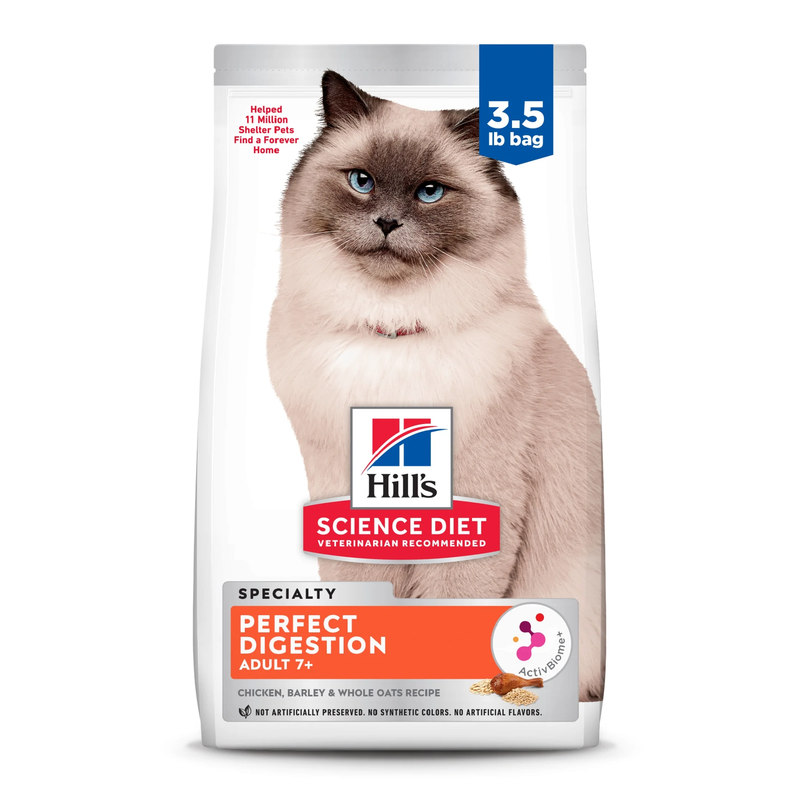 Hill'S Science Diet Perfect Digestion Whole Grain Chicken Dry Cat Food for 7+ Se