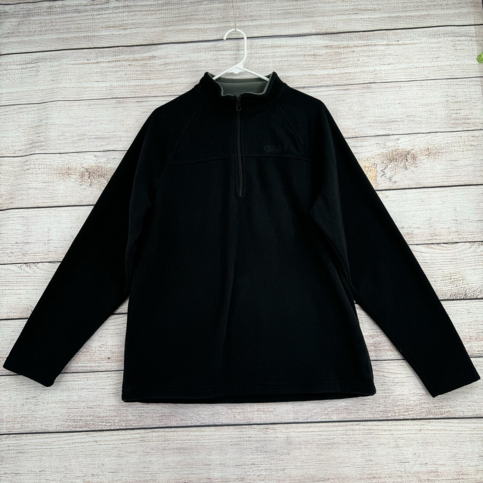 Cabela's 1/4 Zip Fleece Pullover Jacket Men's Size Medium Black NEW