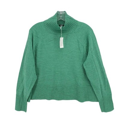 NWT EILEEN FISHER Seaglass Green Turtleneck Sweater Regenerative Merino MEDIUM