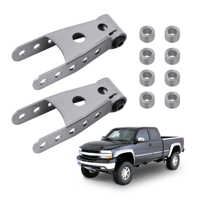 Rear 2"-3" Drop Shackles Lowering Kit for Chevrolet Silverado Sierra 1500 07-18