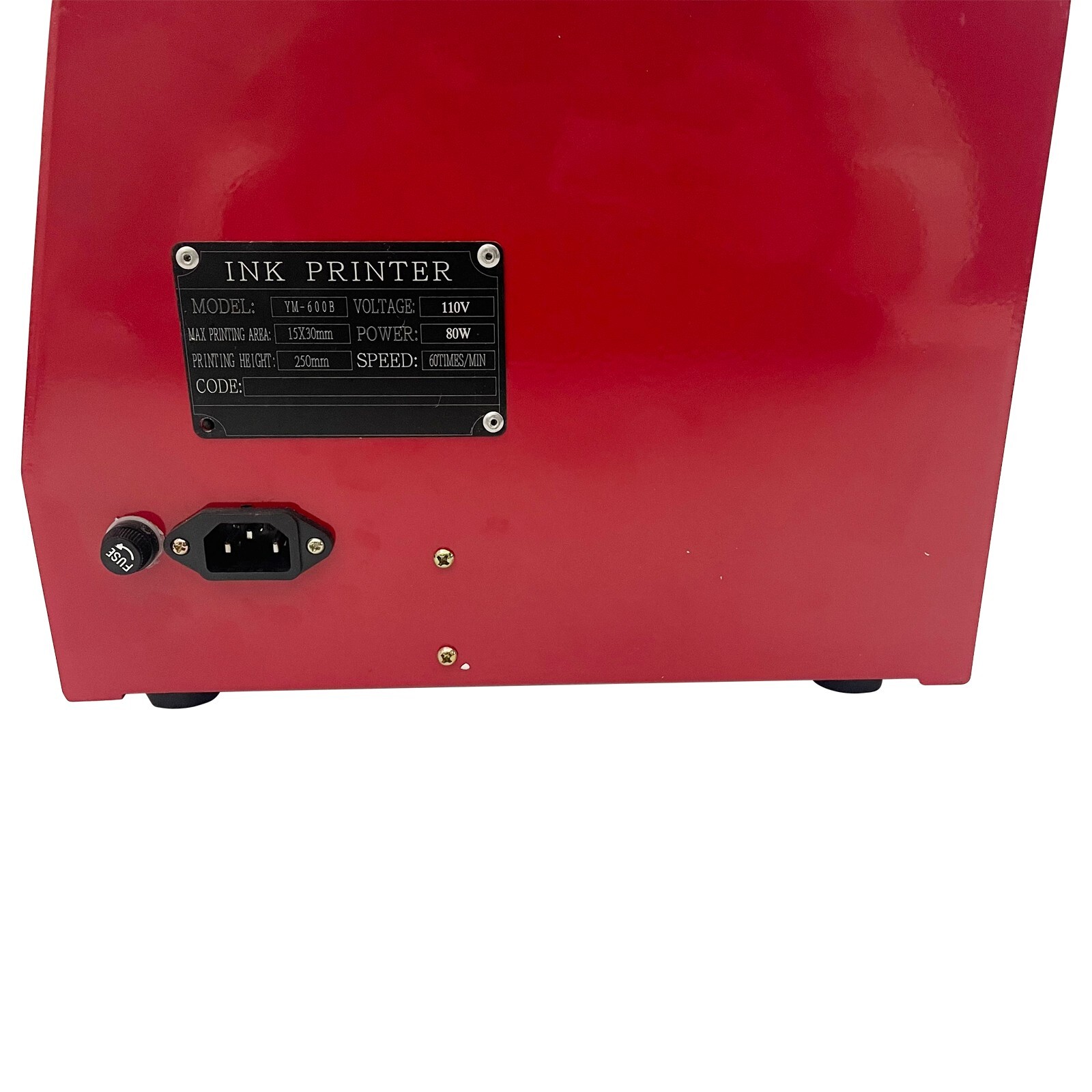 YM-600B 110V 80W Electric Sealed Ink Cup Pad Printer Date Logo Printing