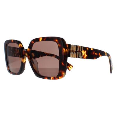 Pre-owned Miu Miu Sunglasses Mu10ys Vau06b Honey Havana Dark Brown