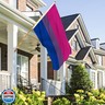 AhfuLife Bisexual Pride Flag 2 Pcs - 3x5 Ft Rainbow Pride Flag for Outside - Double Side with Brass Eyelets for Bisexual Party Decor, LGBT Party Wedding Decorations
