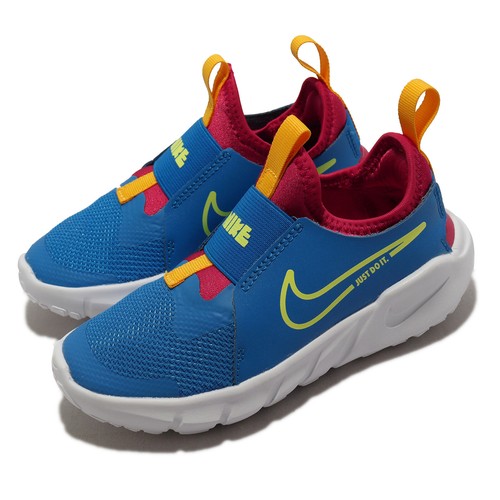 

Nike Flex Runner 2 PSV Photo Blue White Slip On Kid Preschool Running DJ6040-402, Синий, Flex Runner 2 Psv