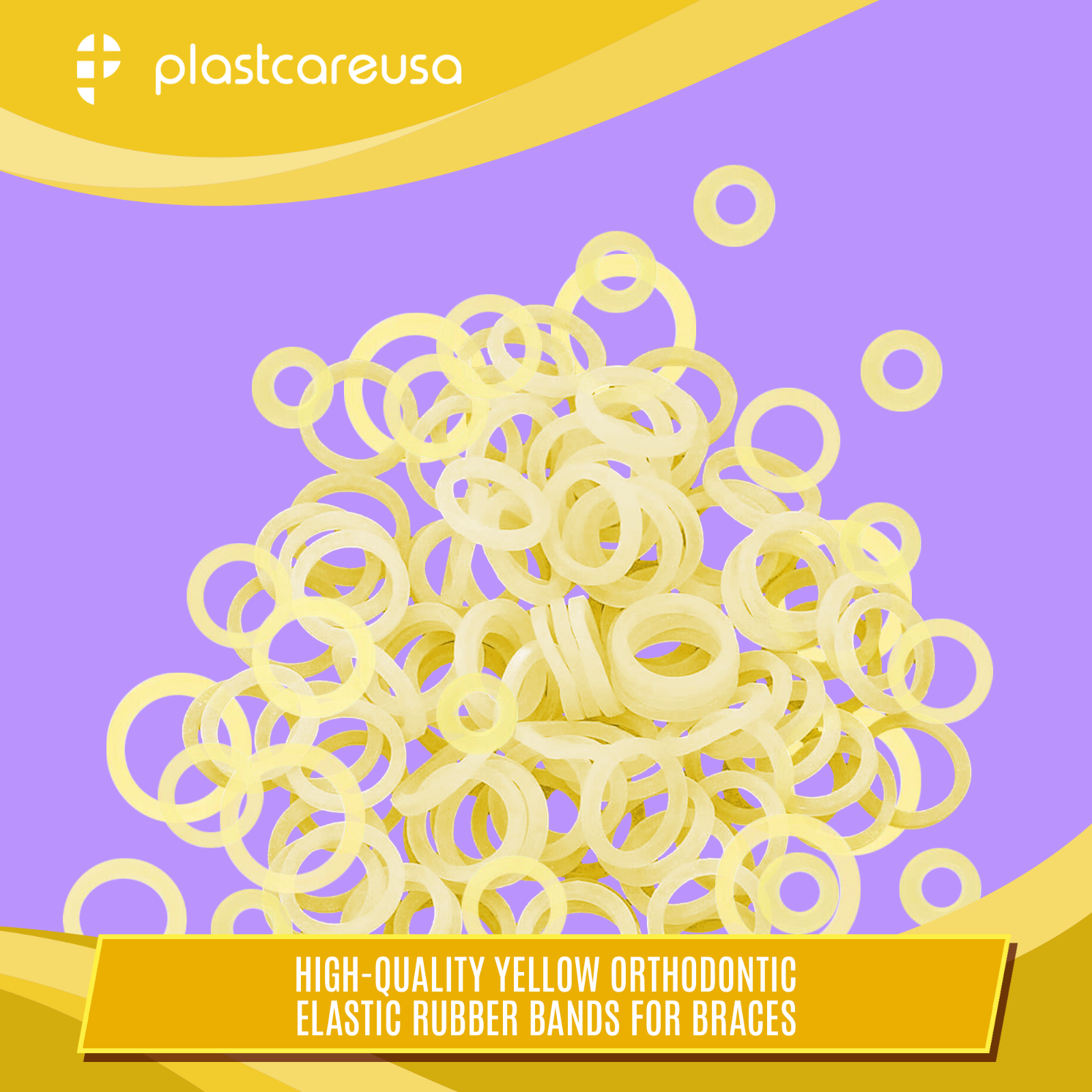 Latex Elastics Rubber Bands Orthodontic Dental Braces Teeth - Light Medium Heavy