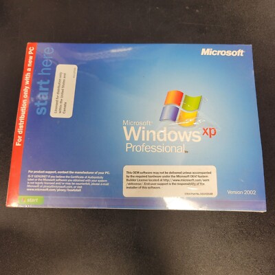 Microsoft Windows XP Professional w/ Service Pack 2 OEM CD Disc ~New Sealed