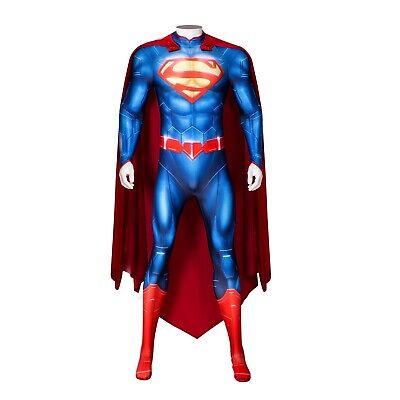 Superman New Printed Jumpsuit Outfits Halloween Cosplay Costume