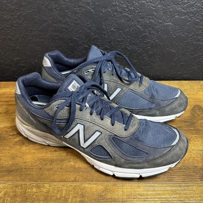 New Balance 990v4 M990NV4 Navy Suede Mesh Running Shoes Mens 14 2A Narrow
