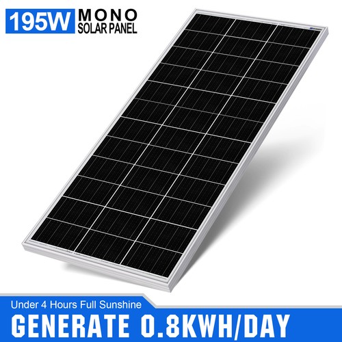 ECO-WORTHY 200W Watt 12V Mono Solar Panel PV for Home RV Certified Refurbished