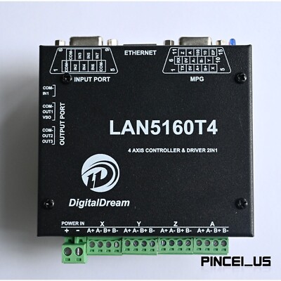 Mach3 4-Axis Control Board Ethernet Interface CNC Motion Controller & Driver